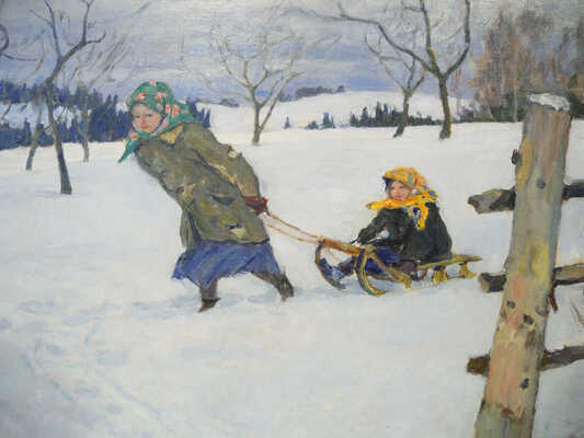 Богданов-Бельский Николай Петрович. К бабушке в гости